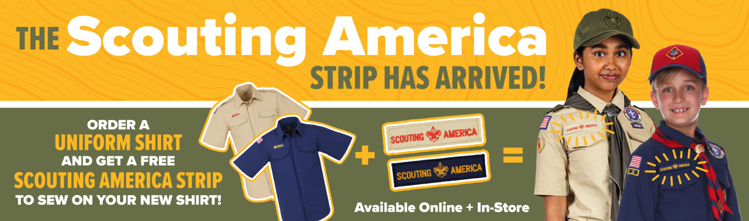 Scouting America strip uniform patch social media graphic banner